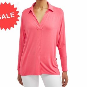‼️4/$15‼️ Polo Popover Pink top
